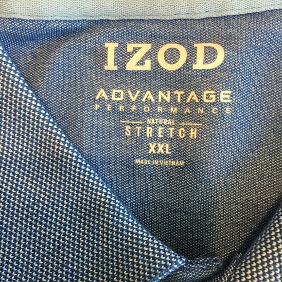 Izod Advantage Performance Natural Stretch Men's 2 Button Striped Polo Size XXL - Picture 11 of 11